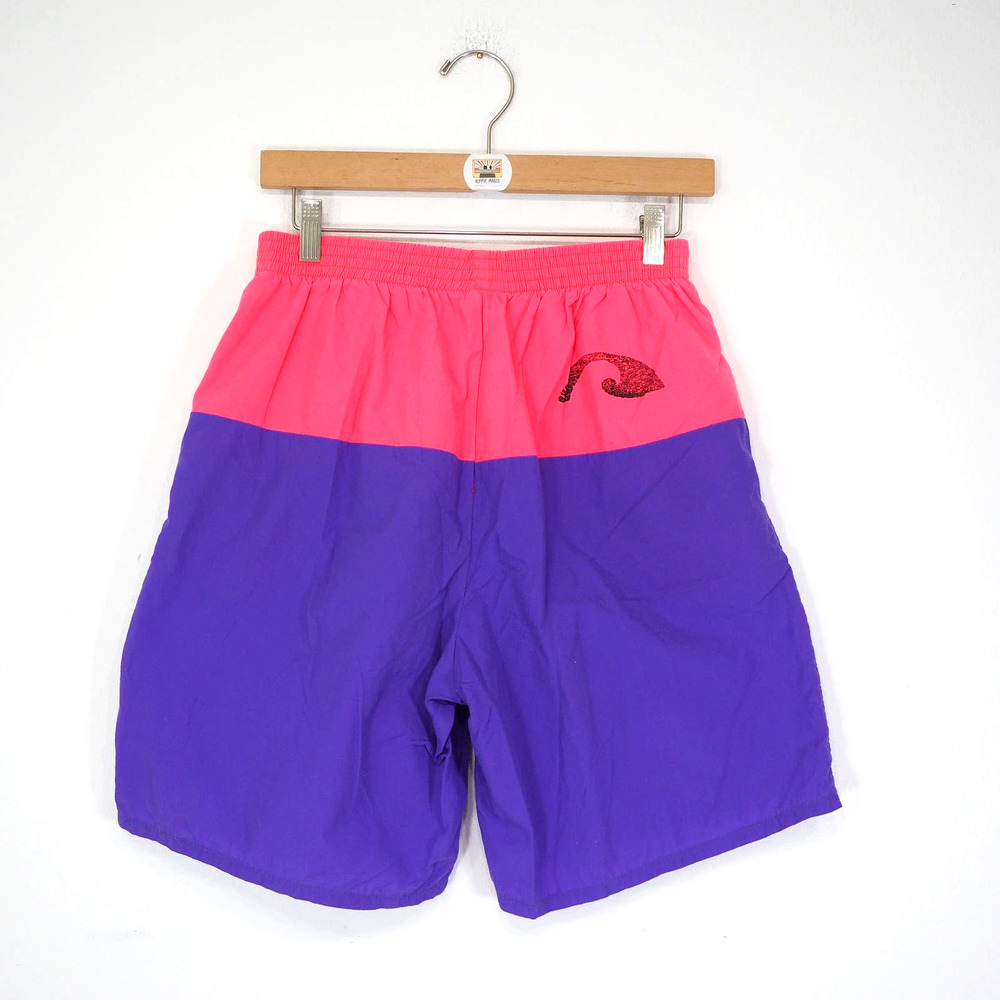 90s Vintage Surf Bust'r Swim Shorts Colorblock Athletic 90s Retro Size M‎ USA